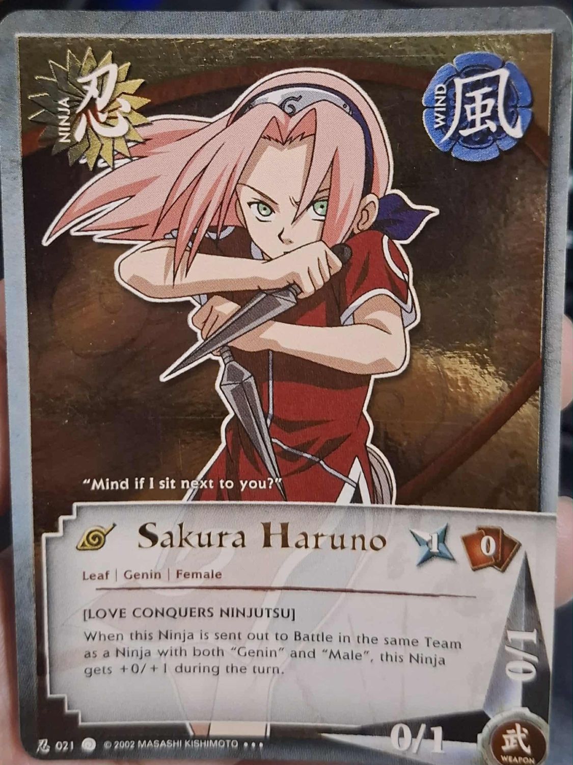SJ Sakura Haruno 021 Naruto Card Game Gold Rare