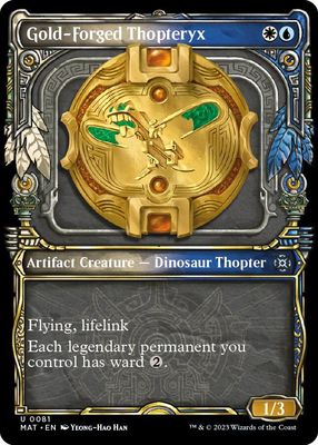 SJ Gold-Forged Thopteryx (Showcase) - March of the Machine: The Aftermath (MAT) March of the Machine: The Aftermath