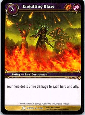 SJ Engulfing Blaze World of Warcraft Card Foil