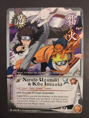 SJ Naruto Uzumaki Kiba Inuzuka us067 Naruto Card Game