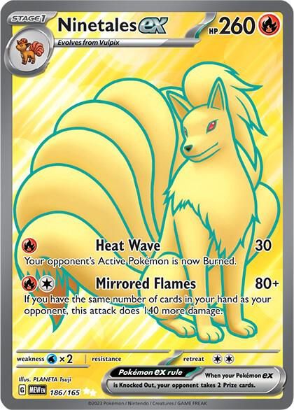 SJ Ninetales ex - 186/165 - SV: Scarlet &amp; Violet 151 (MEW) SV: Scarlet &amp; Violet 151