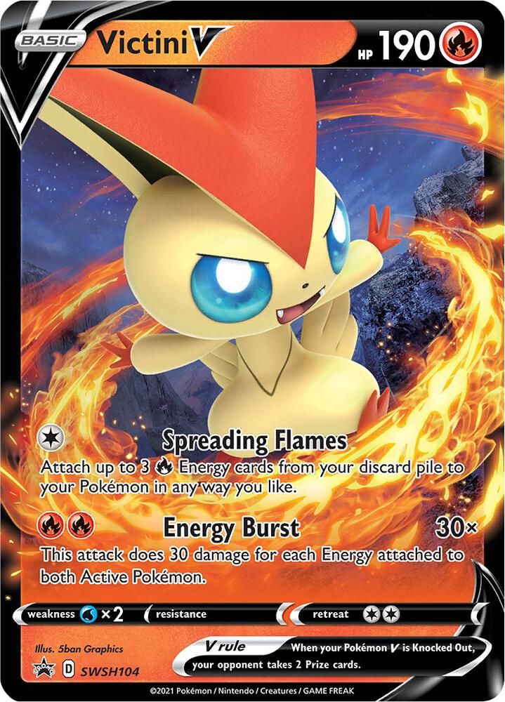 SJ Victini V - SWSH104 - SWSH: Sword &amp; Shield Promo Cards (SWSD) SWSH: Sword &amp; Shield Promo Cards