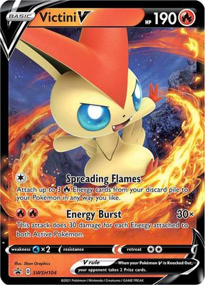 SJ Victini V - SWSH104 - SWSH: Sword &amp; Shield Promo Cards (SWSD) SWSH: Sword &amp; Shield Promo Cards