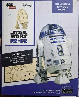 BA35 Star Wars Figura Modelo #D de Madera Nuevo R2-D2 Figura 3D Wood Model