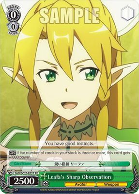SJ Leafa&#39;s Sharp Observation - Sword Art Online Chronicle Set (SAO/SC20) Sword Art Online Chronicle Set