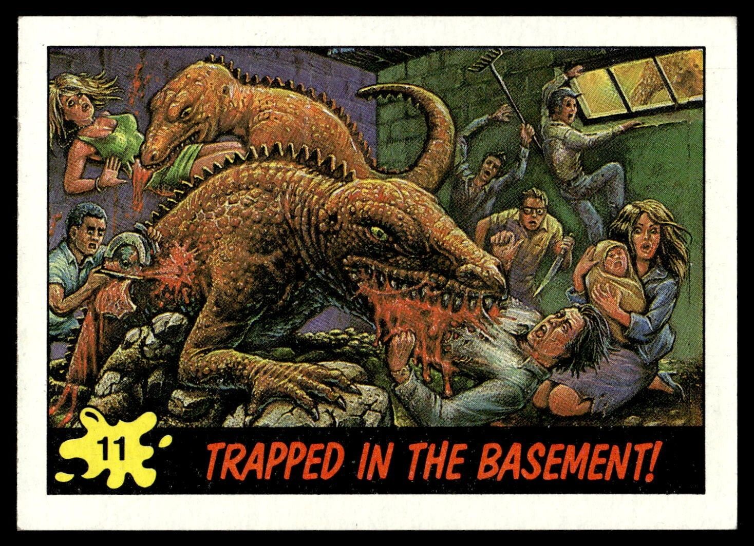 SJ Trapped in the Basement 11 Topps Dinosaurs Attack 1988