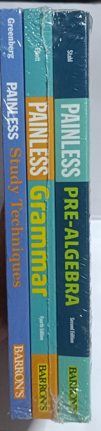 NELA-n, Painless Pre-Algebra de Stahl/Painless Grammar de Elliott/Painless Study Techniques de Greenberg Libros  Ingles