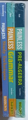 NELA-n, Painless Pre-Algebra de Stahl/Painless Grammar de Elliott/Painless Study Techniques de Greenberg Libros  Ingles