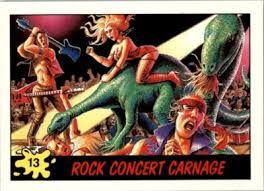 SJ Rock Concert Carnage 13 Topps Dinosaurs Attack 1988