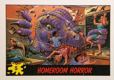SJ Homeroom Horror 5 Topps Dinosaurs Attack 1988