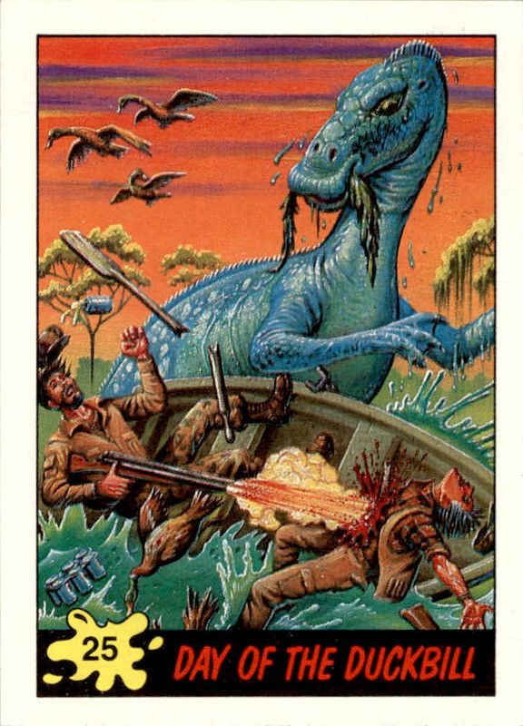 SJ Day of the Duckbill 25 Topps Dinosaurs Attack 1988