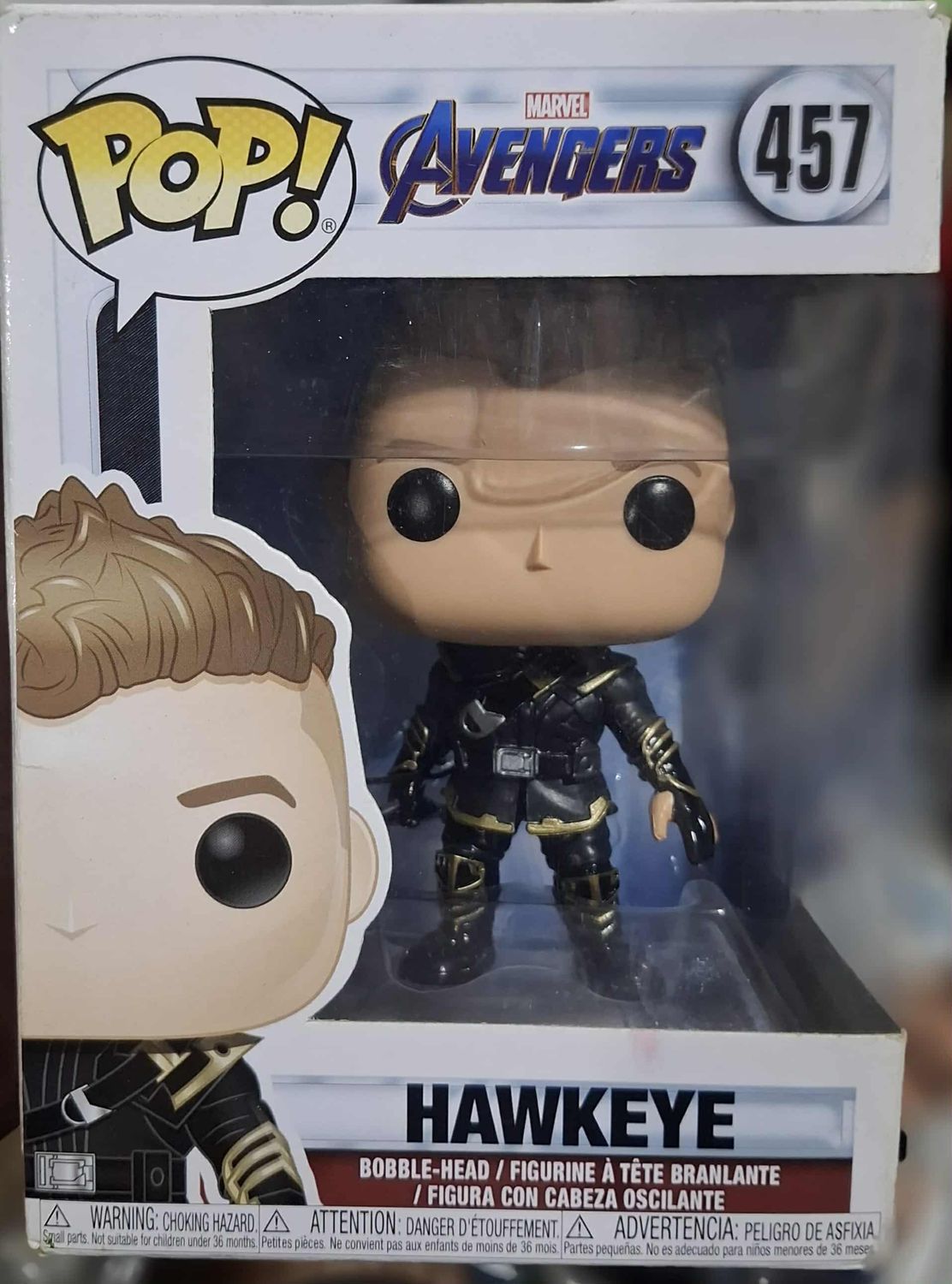 BA38 Hawkeye Figura Funko Pop 457 Avengers Figura *Caja Danada*