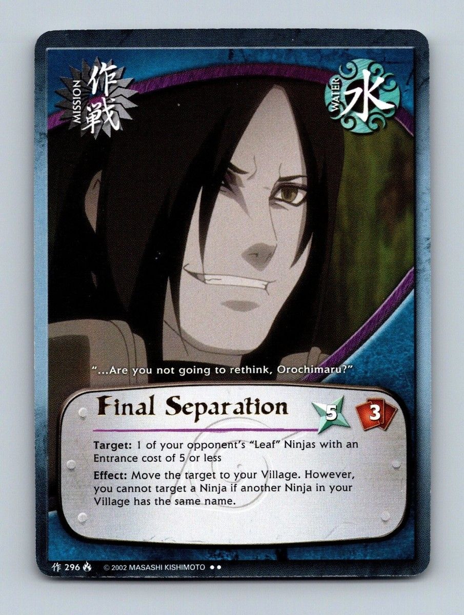 SJ Final Separation 296 Naruto Card Game Rare