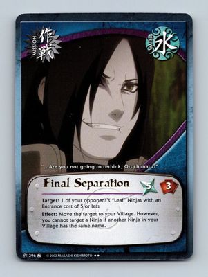 SJ Final Separation 296 Naruto Card Game Rare