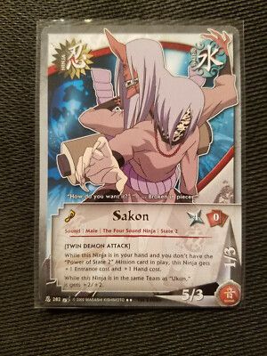 SJ Sakon 282 Naruto Card Game