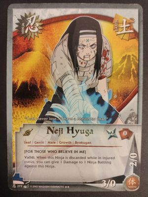 SJ Neji Hyuga 277 Naruto Card Game Rare