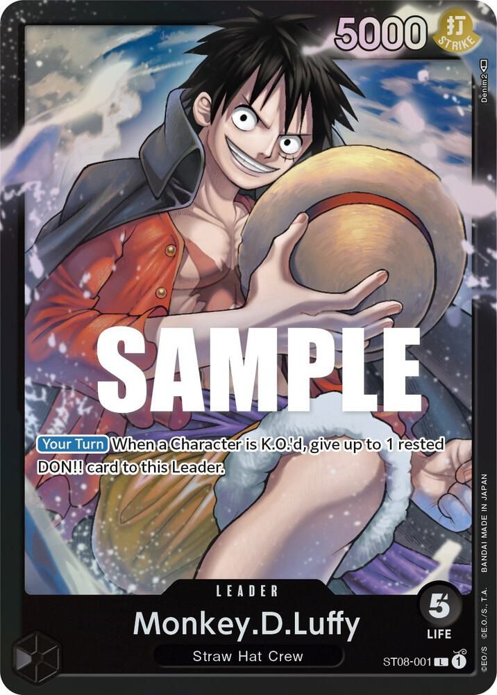 SJ Monkey.D.Luffy (001) - Starter Deck 8: Monkey.D.Luffy (ST-08) Starter Deck 8: Monkey.D.Luffy Foil