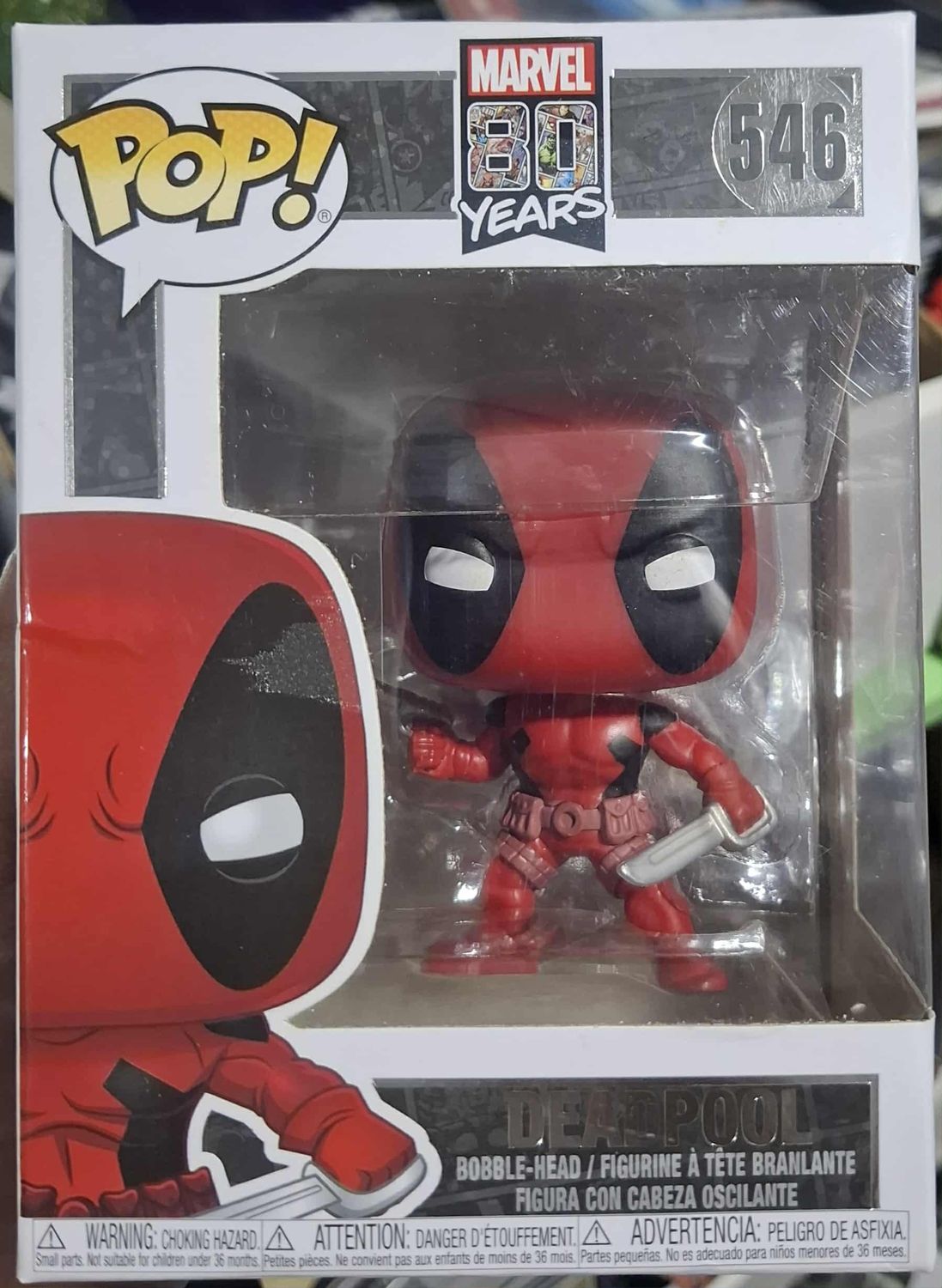 BA38 Deadpool Figura Funko Pop 546 *Caja Danada*