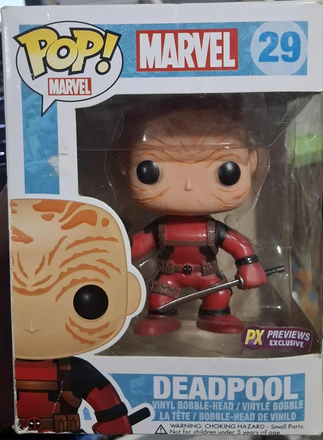 BA38 Deadpool Figura Funko Pop 29 PX Previews Exclusive *Caja Danada*