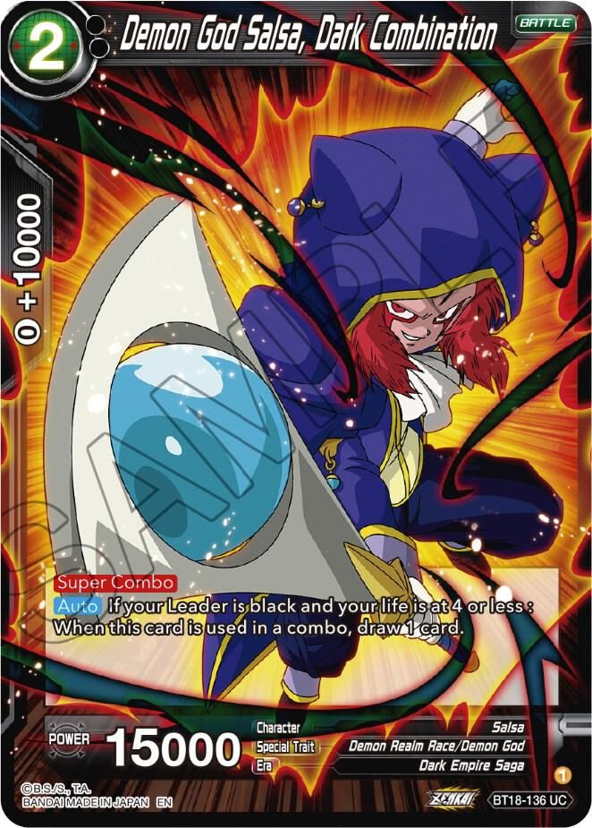 Demon God Salsa, Dark Combination - Dawn of the Z-Legends (DBS-B18) Dawn of the Z-Legends