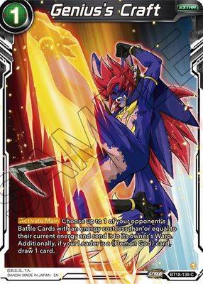 Genius&#39;s Craft - Dawn of the Z-Legends (DBS-B18) Dawn of the Z-Legends