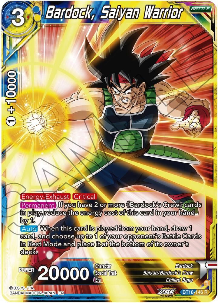 Bardock, Saiyan Warrior - Dawn of the Z-Legends (DBS-B18) Dawn of the Z-Legends