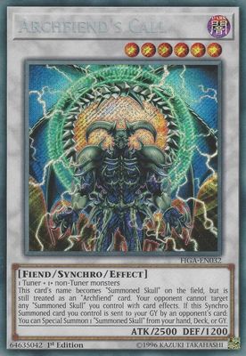 Archfiend&#39;s Call - Fists of the Gadgets (FIGA) Fists of the Gadgets Secret Rare