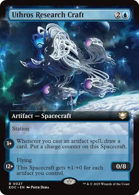 SJ Uthros Research Craft (Extended Art) - Commander: Edge of Eternities (EOC) Commander: Edge of Eternities