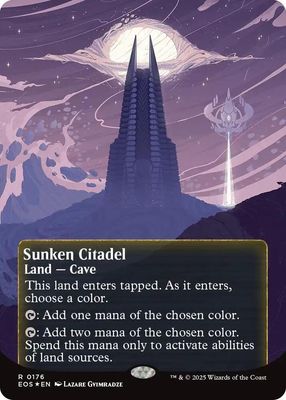 SJ Sunken Citadel (0176) (Borderless) (Galaxy Foil) - Edge of Eternities: Stellar Sights (EOS) Edge of Eternities: Stellar Sights