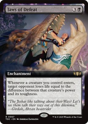 SJ Jaws of Defeat (Extended Art) - Commander: Tarkir: Dragonstorm (TDC) Commander: Tarkir: Dragonstorm