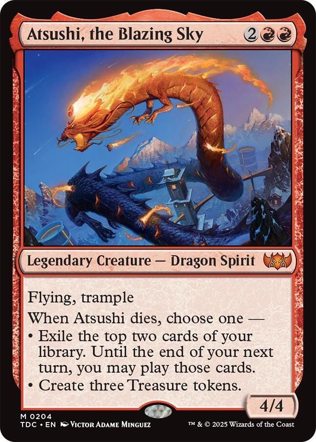 SJ Atsushi, the Blazing Sky - Commander: Tarkir: Dragonstorm (TDC) Commander: Tarkir: Dragonstorm