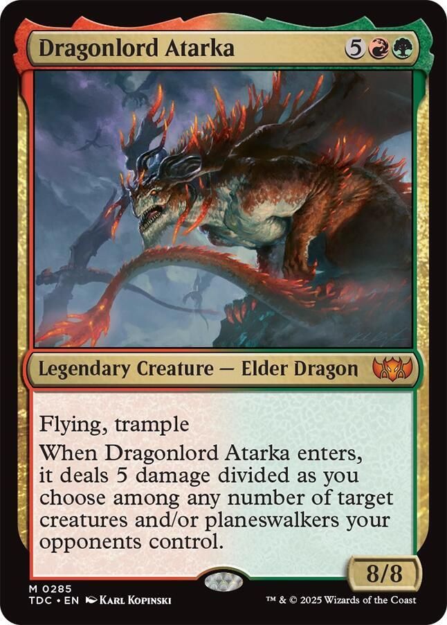 SJ Dragonlord Atarka - Commander: Tarkir: Dragonstorm (TDC) Commander: Tarkir: Dragonstorm