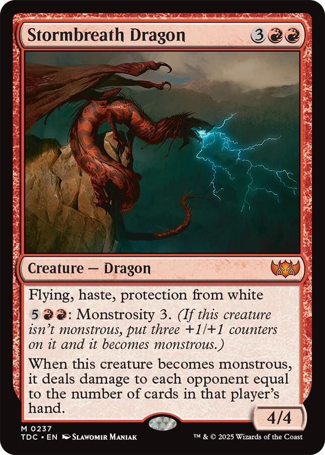 SJ Stormbreath Dragon - Commander: Tarkir: Dragonstorm (TDC) Commander: Tarkir: Dragonstorm
