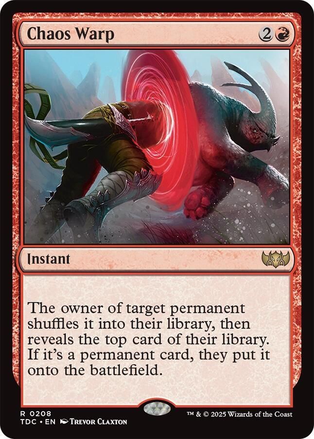SJ Chaos Warp - Commander: Tarkir: Dragonstorm (TDC) Commander: Tarkir: Dragonstorm