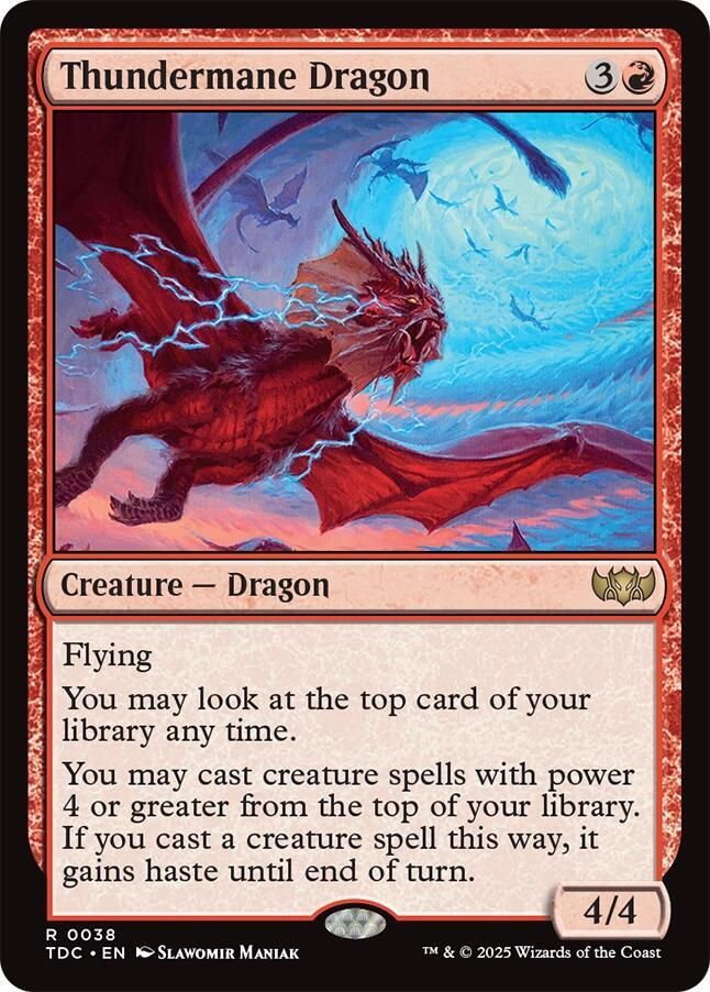 SJ Thundermane Dragon - Commander: Tarkir: Dragonstorm (TDC) Commander: Tarkir: Dragonstorm