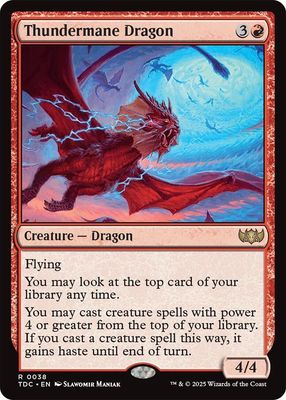 SJ Thundermane Dragon - Commander: Tarkir: Dragonstorm (TDC) Commander: Tarkir: Dragonstorm