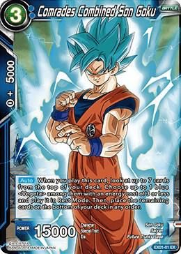 SJ Comrades Combined Son Goku - Expansion Deck Box Set 01: Mighty Heroes (DBS-BE01) Expansion Deck Box Set 01: Mighty Heroes Foil