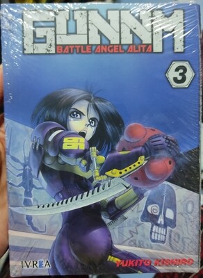 SJ1 Gunnm Battle Angel Alita Manga Volumen 3 Espanol Ivrea Yukito Kishiro
