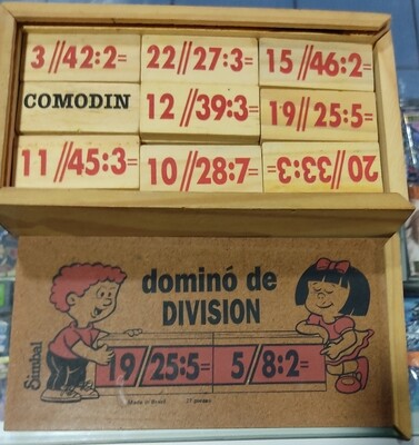 SJ2 Domino de Division Simbal Madera Completo Juego de Mesa