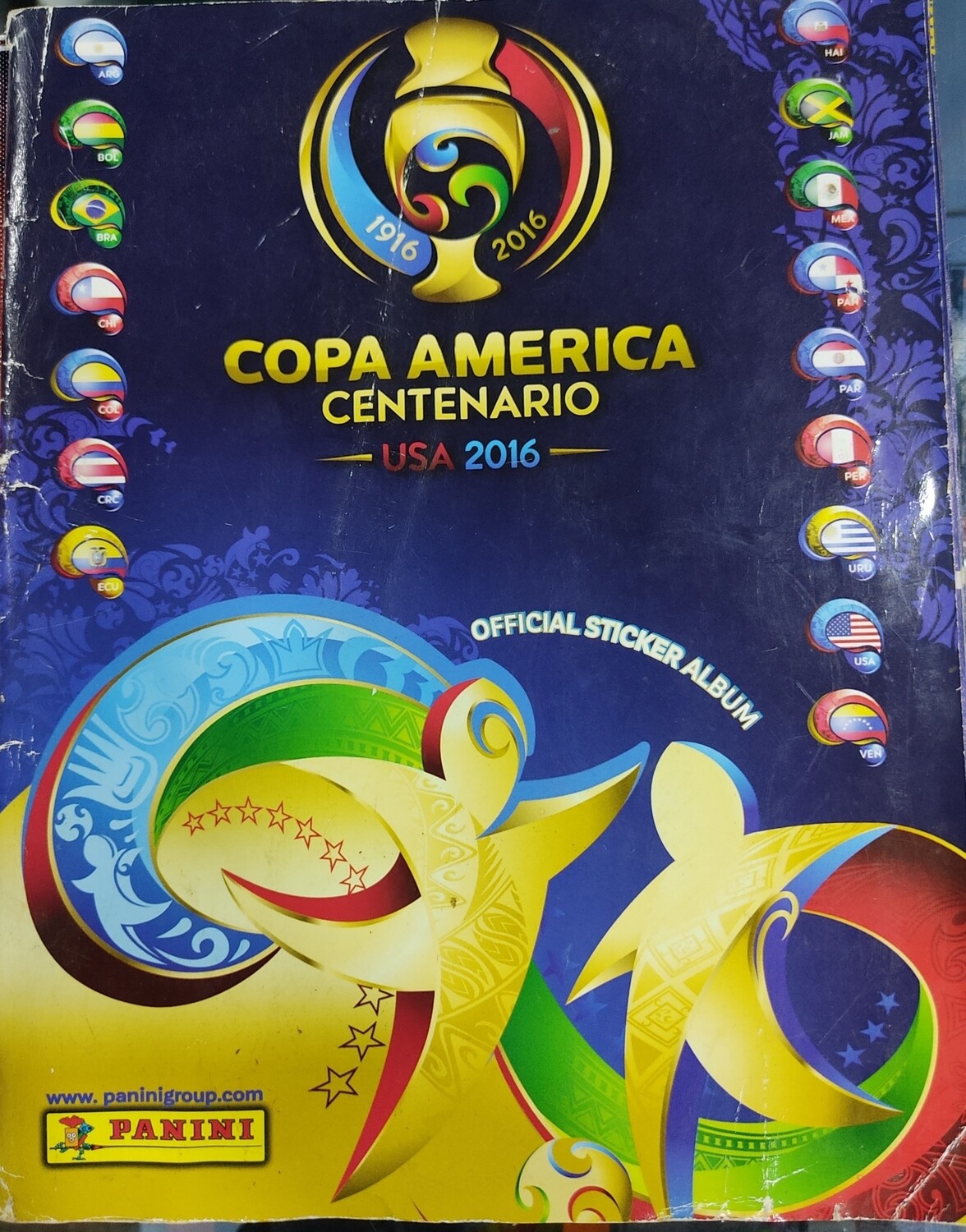 SH1 Copa America Centenario USA 2016 Faltan 40 Postales Panini