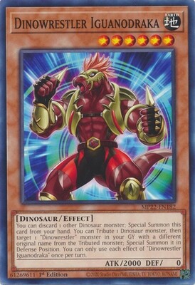 Dinowrestler Iguanodraka - MP22-EN182 - Common 1st Edition 2022 Mega-Tin: Pharaoh's Gods 1st Edition Singles