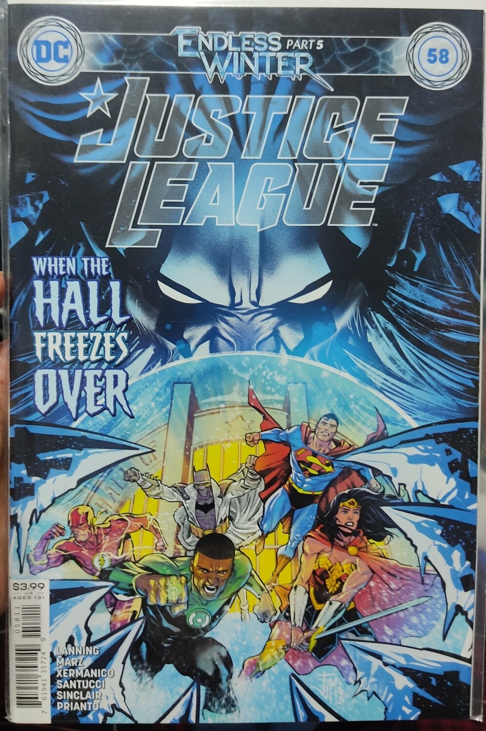 SH1 Justice League Issue 58 DC Comics Ingles When the Hall Freezes over