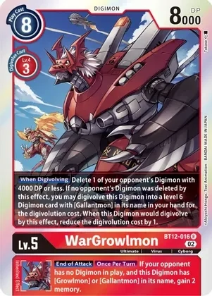 SJF WarGrowlmon - Across Time (BT12) Across Time