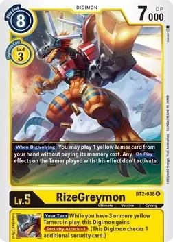 SJF RizeGreymon - Release Special Booster (BT01-03) Release Special Booster