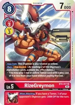 RizeGreymon - BT4-017 (Resurgence Booster Reprint) - Resurgence Booster (RB-01)
Resurgence Booster