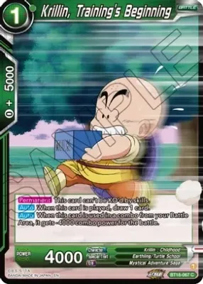 Krillin, Training's Beginning - Dawn of the Z-Legends (DBS-B18) Dawn of the Z-Legends