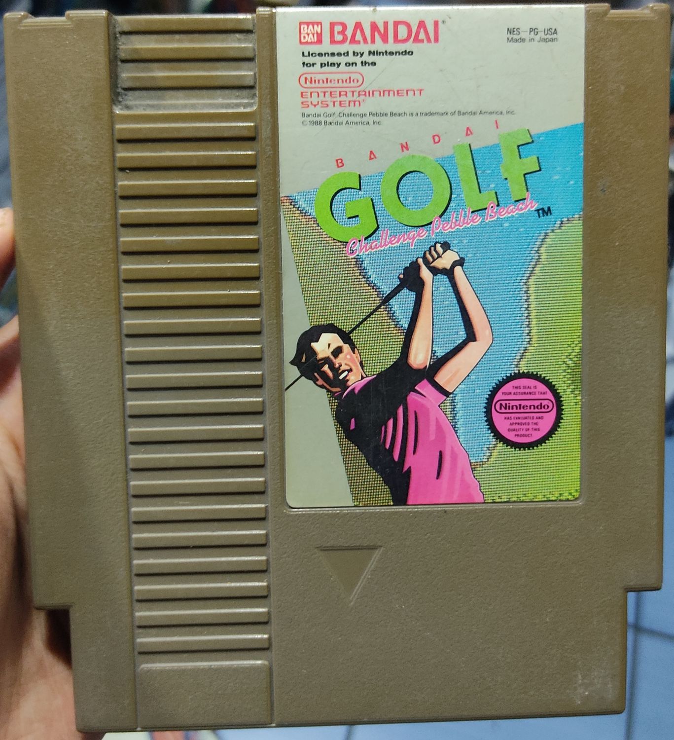 SJ6 Bandai Golf Challenge Pebble Beach NES Cartucho Nintendo