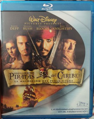 SH1 Piratas del Caribe La Maldicion del Perla Negra Blu Ray Usado Completo 2 Discos Espanol