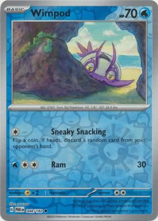 Wimpod - 048/182 - Common Reverse Holo Scarlet &amp; Violet: Paradox Rift Reverse Holo Singles