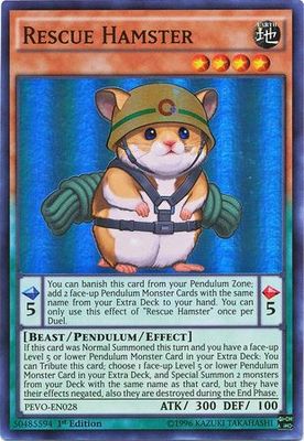 Rescue Hamster - PEVO-EN028 - Super Rare 1st Edition Pendulum Evolution Singles